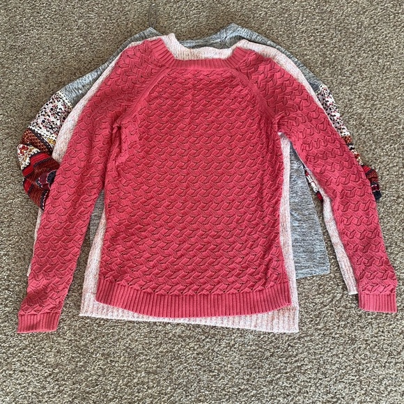 Lot Of 3 Medium Sweaters Loft Jodifl Soft Warm Long Sleeve Knit - Picture 10 of 10